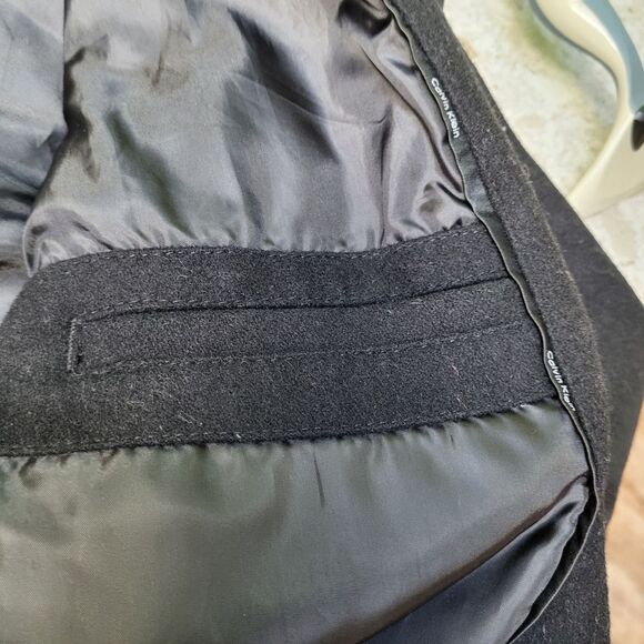 Calvin Klein Wool Blend Utility Style Coat Large - Picture 6 of 7